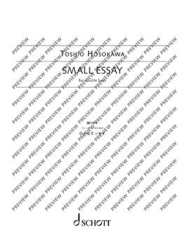 Hosokawa, Toshio: Small Essay