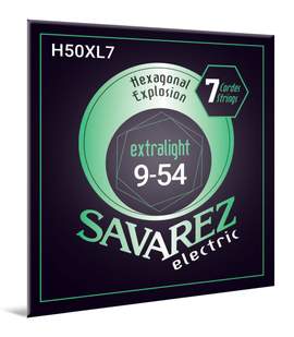 Savarez Strings for E-guitar Hexagonal Explosion Nickel Ex-Light .009-.054-7String