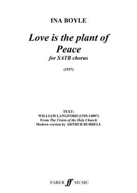 Ina Boyle: Love Is The Plant Of Peace