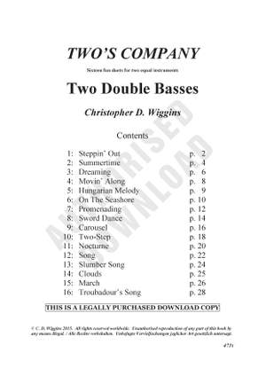 Wiggins, Christopher:  Two's Company (2 double basses)