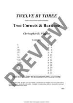 Wiggins, Christopher:  Twelve By Three (2 cornets & baritone) Product Image
