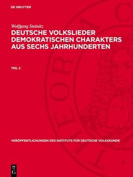 Deutsche Volkslieder Demokratischen Charakters Aus Sechs Jahrhunderten