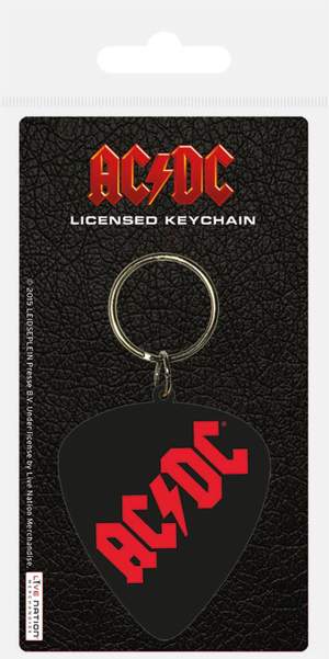 Official Rubber Keychain AC/DC Red Logo