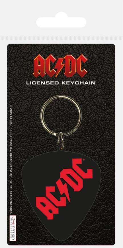 Official Rubber Keychain AC/DC Red Logo