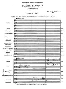 Enescu, George: Poème Roumain, Symphonic Suite for male choir and orchestra, Op. 1 (1897)