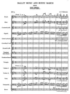 Mackenzie, Alexander Campbell: Ballet music and Rustic March from the opera 'Colomba' Op. 28