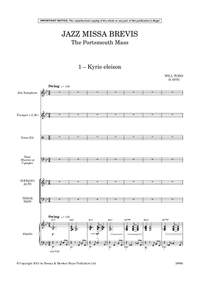 Todd, Will: Jazz Missa Brevis - full score (jazz ensemble)