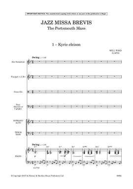 Todd, Will: Jazz Missa Brevis - full score (jazz ensemble)
