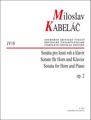Kabelác, Miloslav: Sonata for Horn and Piano op. 2
