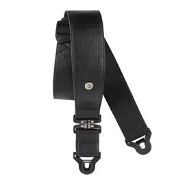 D'Addario Comfort Black Leather Auto Lock Swivel Strap