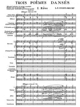 Inghelbrecht, Désiré-Émile: 3 Poèmes Dansés (1923) for orchestra