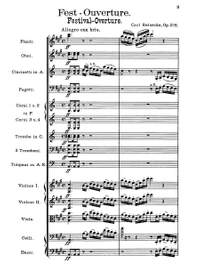 Reinecke, Carl: Fest-Ouvertüre op. 218 for orchestra and men's choir with the final chorus 'An die Künstler' by Friedrich Schiller (German and English text)