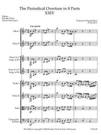 Ricci, Francesco Pasquale: The Periodical Overture in 8 parts No. 24 (Edited by Barnaby Priest and Alyson McLamore / New print)