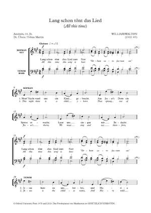 Walton, William: Lang schon tönt das Lied (All this time)