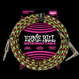 Ernie Ball 18' Braided Cable Straight/Angled - Good Vibrations