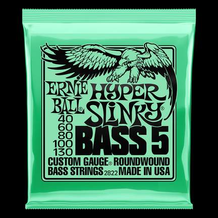 Ernie Ball 5-string Hyper Slinky Bass Set 40-130