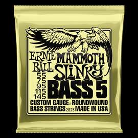 Ernie Ball 5-string Mammoth Slinky Bass Set 55-145