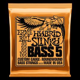 Ernie Ball 5-string Hybrid Slinky Bass Set 45-135