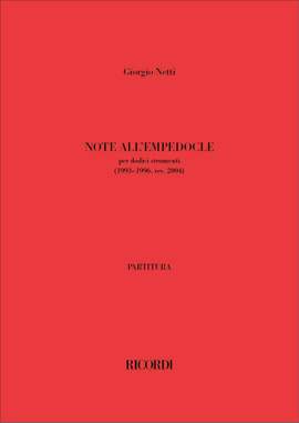 Giorgio Netti: Note all'Empedocle