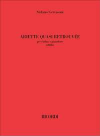 Stefano Gervasoni: Ariette quasi retrouvée