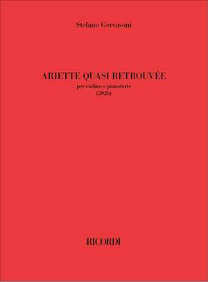 Stefano Gervasoni: Ariette quasi retrouvée