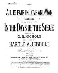 Howard A. Jeboult: All Is Fair In Love And War