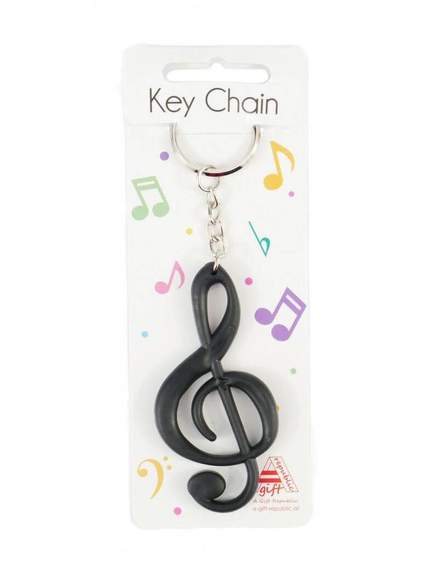 Keyring g-clef black