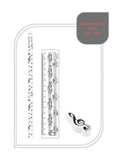 Stationery kit mini: sheet music white
