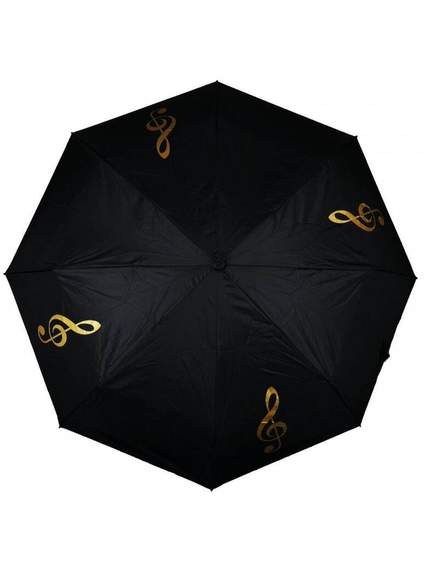 Mini umbrella g-clef black/golden