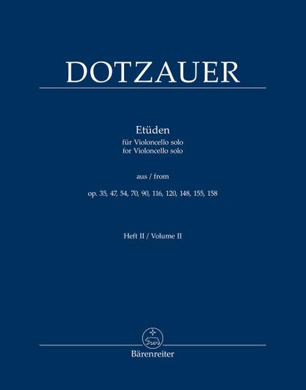 Dotzauer, Justus Johann Friedrich: Etudes for Violoncello solo Volume II