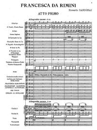 Zandonai, Riccardo: Francesca da Rimini, Tragedia in quattro atti (full opera score with Italian libretto / 2 volumes)