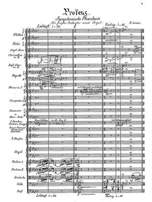 Louis, Rudolf: Proteus, Symphonische Phantasie für großes Orchester und Orgel ad libitum (1899 / revidiert 1903) inkl. Beiheft mit Dokumenten zu "Proteus", hrsg. Von Cornelius Witthoefft