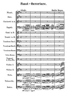 Mayer, Emilie: Faust-Ouvertüre op. 46 für großes Orchester