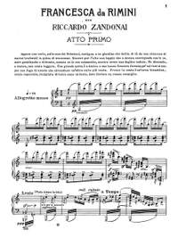 Zandonai, Riccardo: Francesca da Rimini, Tragedia in quattro atti (Vocal score with Italian libretto)