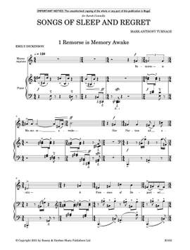 Turnage, Mark-Anthony: Songs of Sleep and Regret