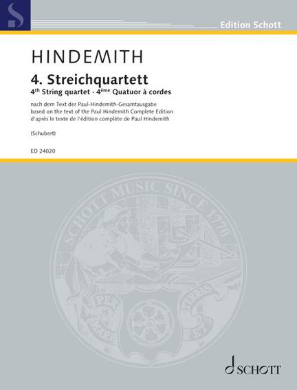 Hindemith, P: 4. Streichquartett op. 22