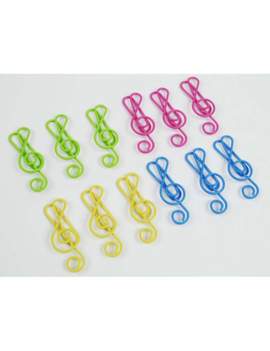 Paper clip g-clef 4 color assorted