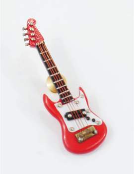 Miniature Pin e-guitar red