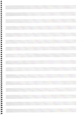 Notenbuch DIN A4 hoch 14 Systeme