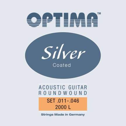 Optima Silver Acoustics Guitar Set, Light
