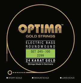 Optima Bass Guitar 24K Gold Strings Set, 6-String