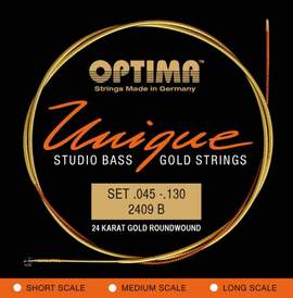 Optima Bass Guitar Unique 24K Gold Set, 5-String