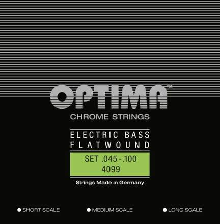 Optima Bass Guitar Flatwound Strings Set, Long Scale
