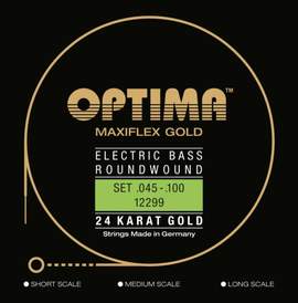 Optima Bass Guitar Maxiflex 24K Gold Strings Set