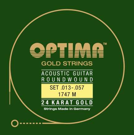 Optima Acoustic Guitar 24K Gold Strings Set