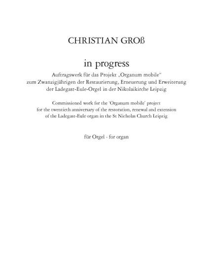 Christian Groß: in progress