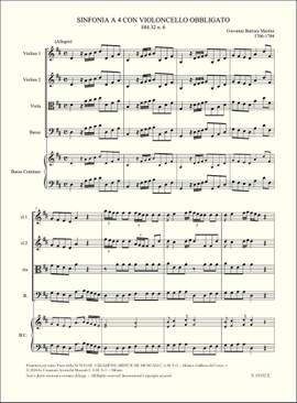 Giovanni Battista Martini: Sinfonia a 4 con violoncello obbligato(HH.32 n. 6)
