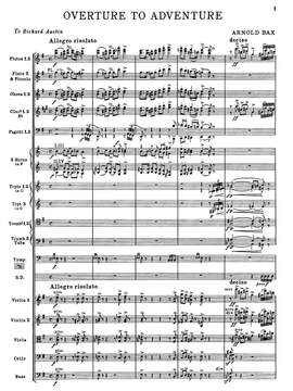 Bax, Arnold: Overture to Adventure for orchestra