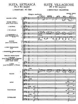 Enescu, George: Troisième suite pour orchestre 'Suite villageoise' (Sătească), op. 27