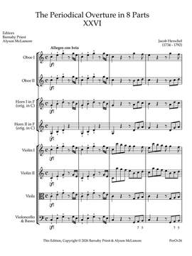 Herschel, Jacob: The Periodical Overture in 8 parts No. 26 (Edited by Barnaby Priest and Alyson McLamore / New print)